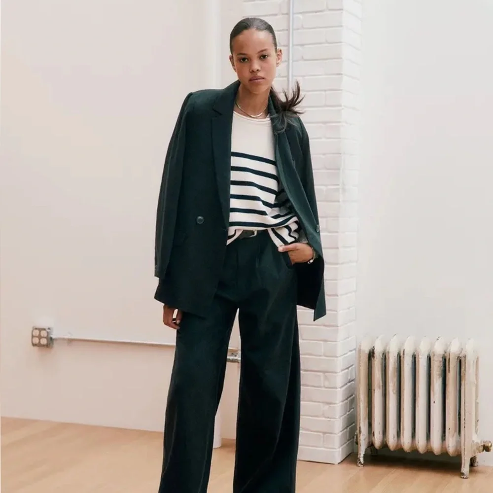 Madewell Caldwell Double-Breasted Blazer Black Small